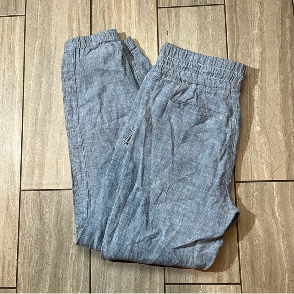 Athleta Cabo Womens Light Weight Linen Jogger Pants in Chambray Blue, Size 4 - Picture 8 of 8